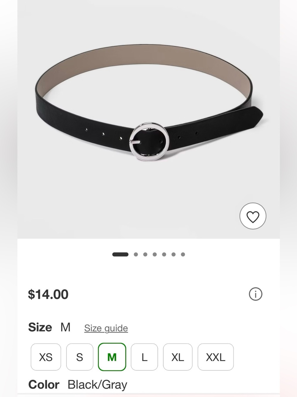 Black Round Buckle Women’s Belt